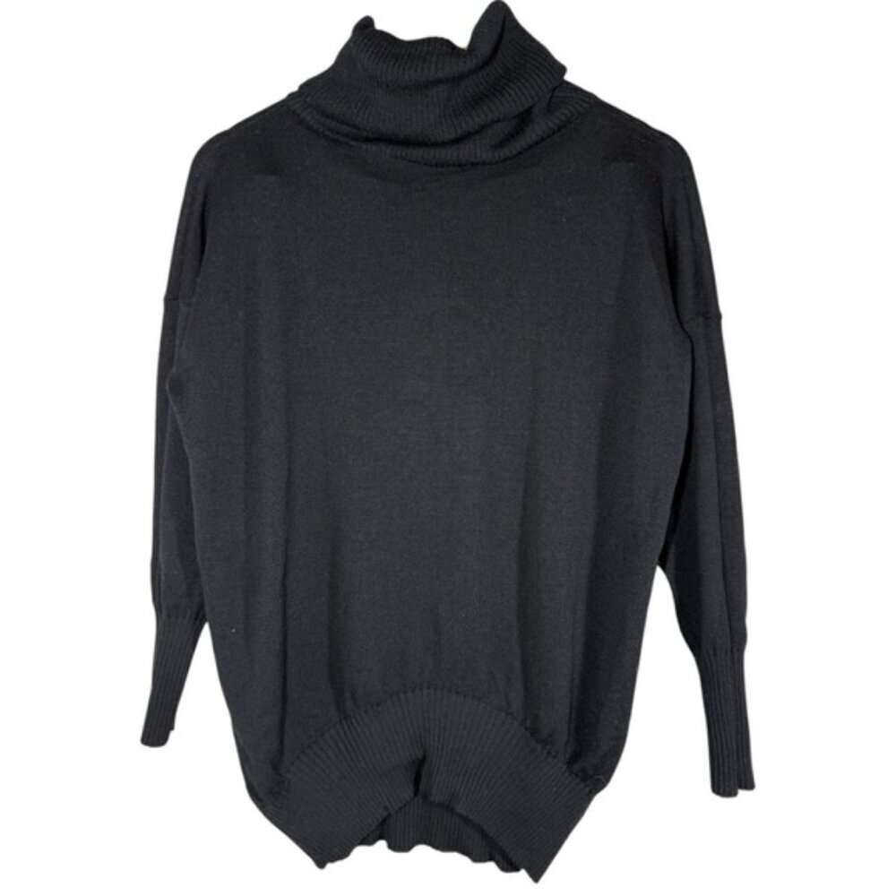 Peter O. Mahler 100% Wool Made in Italy Black Turtleneck Sweater size S